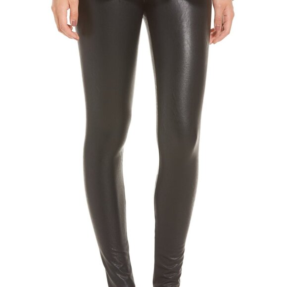Commando Women’s Perfect Control Faux Leather Leggings – Black – Size L - Picture 1 of 2